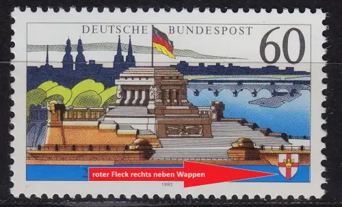 GERMANY BUND [1992] MiNr 1583 y F5 ( **/mnh ) Plattenfehler