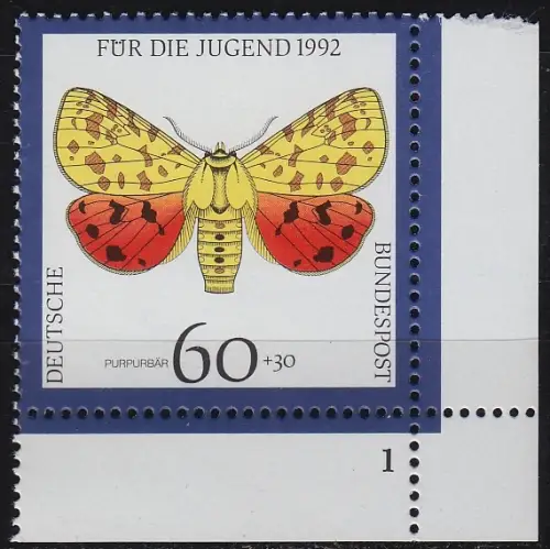 GERMANY BUND [1992] MiNr 1602 ( **/mnh ) [01] Schmetterlinge FormNr