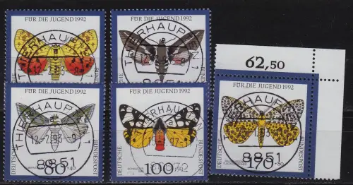 GERMANY BUND [1992] MiNr 1602-06 ( O/used ) [02] Schmetterlinge