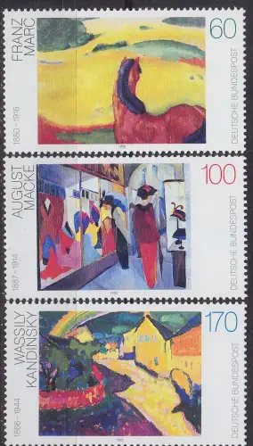GERMANY BUND [1992] MiNr 1617-19 ( **/mnh ) Gemälde