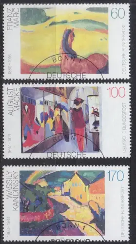 GERMANY BUND [1992] MiNr 1617-19 ( O/used ) Gemälde