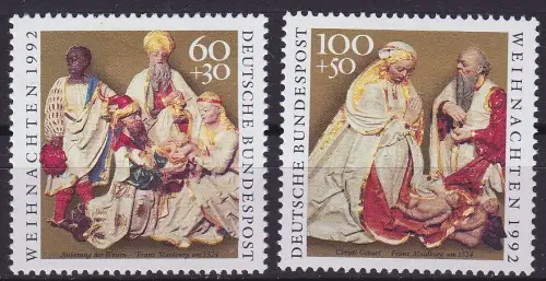 GERMANY BUND [1992] MiNr 1639-40 ( **/mnh ) Weihnachten