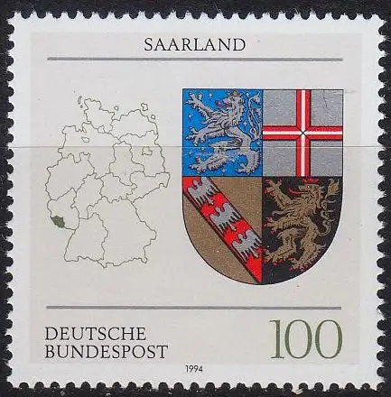 GERMANY BUND [1994] MiNr 1712 ( **/mnh ) Wappen