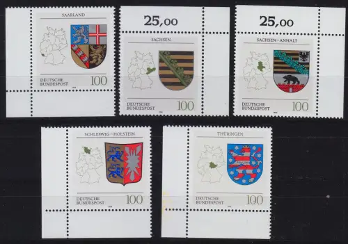GERMANY BUND [1994] MiNr 1712-17 ( **/mnh ) [01] Wappen Eckrand