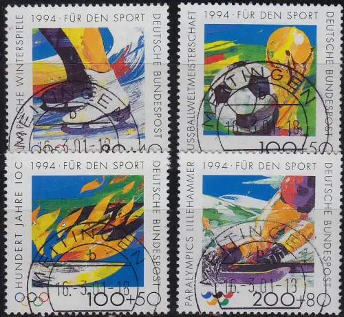 GERMANY BUND [1994] MiNr 1717-20 ( O/used ) [02] Olympiade