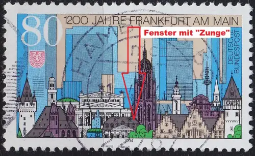 GERMANY BUND [1994] MiNr 1721 F2,I ( O/used ) [01] Plattenfehler