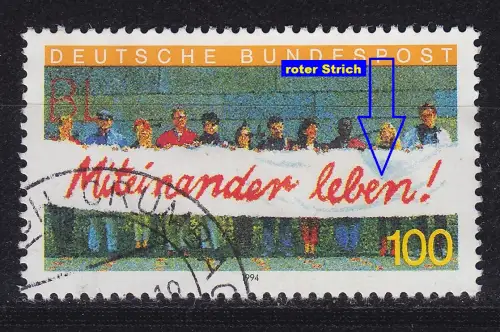 GERMANY BUND [1994] MiNr 1725 F31 ( O/used ) [01] Plattenfehler