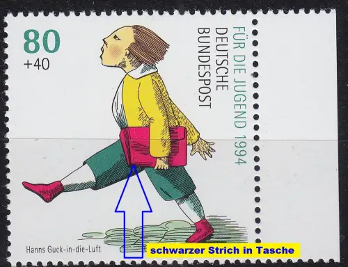 GERMANY BUND [1994] MiNr 1727 F20 ( **/mnh ) [01] Plattenfehler