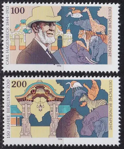 GERMANY BUND [1994] MiNr 1734-35 ( **/mnh ) Tiere