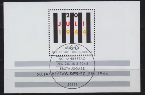 GERMANY BUND [1994] MiNr 1741 Block 29 ( Sonder-O/used )