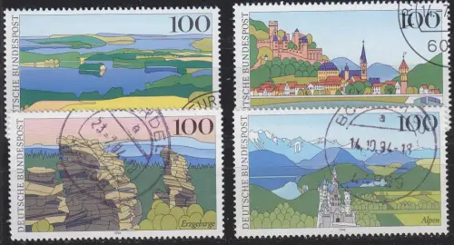 GERMANY BUND [1994] MiNr 1742-45 ( O/used ) Landschaft