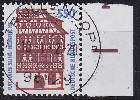 GERMANY BUND [1994] MiNr 1746 ( O/used ) [02] Sehenswürdigkeiten Rand re