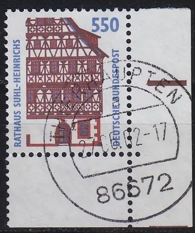GERMANY BUND [1994] MiNr 1746 ( O/used ) [06] Sehenswürdigkeiten Eckrand