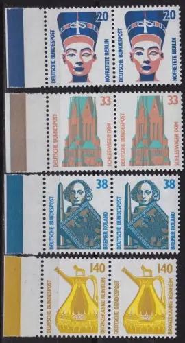 GERMANY BUND [1989] MiNr 1398-01 A ( **/mnh ) [02] Sehenswürdigkeiten 2er Rand