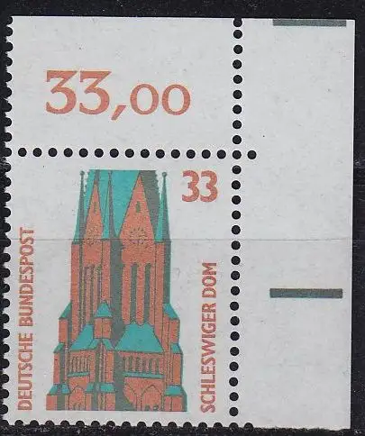 GERMANY BUND [1989] MiNr 1399 ( **/mnh ) [02] Sehenswürdigkeiten Eckrand