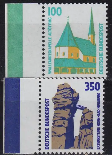 GERMANY BUND [1989] MiNr 1406-07 A ( **/mnh ) [01] Sehenswürdigkeiten Rand li