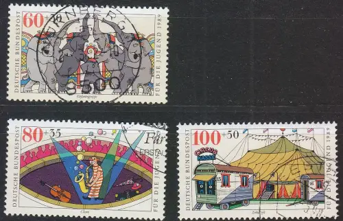 GERMANY BUND [1989] MiNr 1411 ex ( O/used ) [01] Zirkus