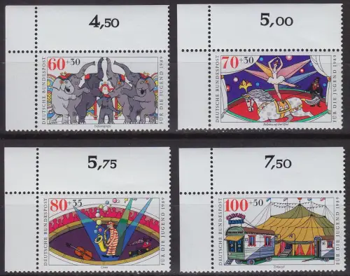 GERMANY BUND [1989] MiNr 1411-14 ( **/mnh ) [01] Zirkus Eckrand