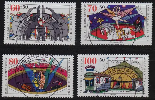 GERMANY BUND [1989] MiNr 1411-14 ( O/used ) [02] Zirkus