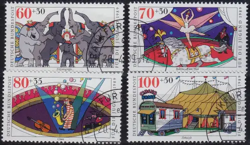 GERMANY BUND [1989] MiNr 1411-14 ( O/used ) [03] Zirkus