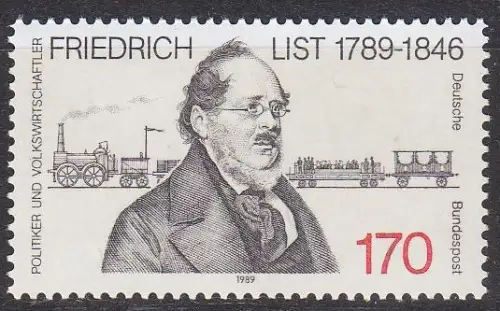 GERMANY BUND [1989] MiNr 1429 ( **/mnh ) Eisenbahn