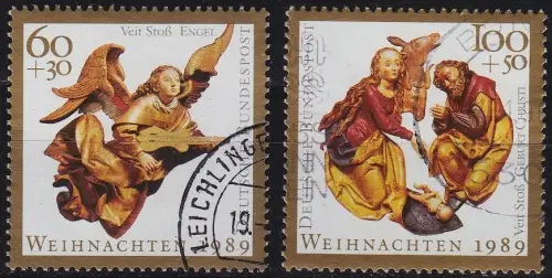 GERMANY BUND [1989] MiNr 1442-43 ( O/used ) Weihnachten