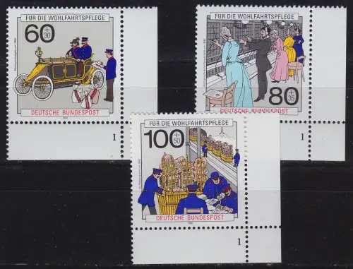 GERMANY BUND [1990] MiNr 1474-76 ( **/mnh ) [01] Post FormNr Eckrand
