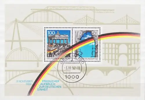 GERMANY BUND [1990] MiNr 1481-82 Block 22 ( O/used )