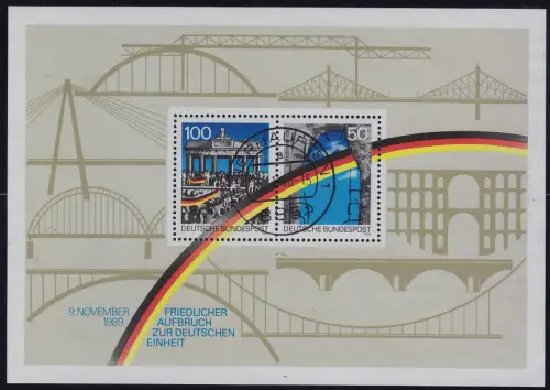 GERMANY BUND [1990] MiNr 1481-82 Block 22 I ( O/used ) [01] Plattenfehler