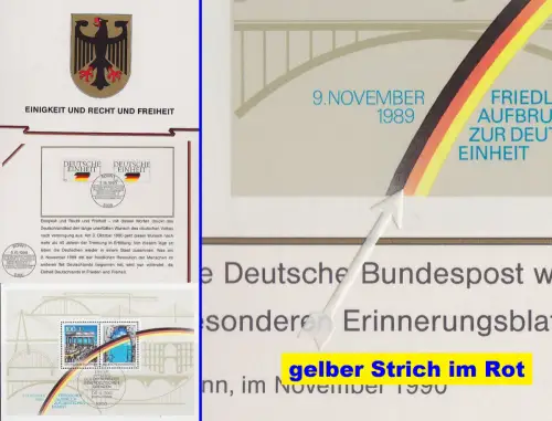 GERMANY BUND [1990] MiNr 1481-82 Block 22 II ( FDC ) [01] Plattenfehler