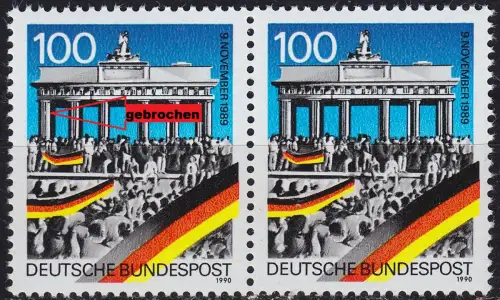 GERMANY BUND [1990] MiNr 1482 F34 II 2er ( **/mnh ) [01] Plattenfehler