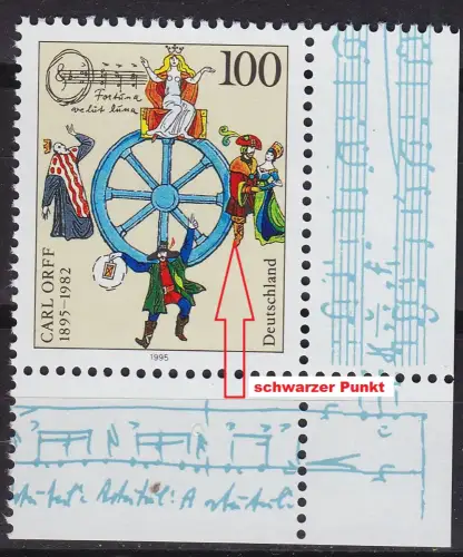 GERMANY BUND [1995] MiNr 1806 F10,I ( **/mnh ) Plattenfehler
