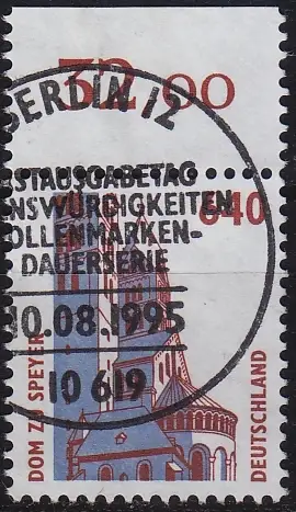GERMANY BUND [1995] MiNr 1811 ( O/used ) [02] Sehenswürdigkeiten Rand ob