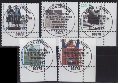GERMANY BUND [1996] MiNr 1836-40 ( O/used ) [01] Tiere Eckrand,Ersttag