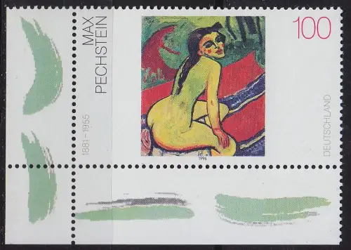 GERMANY BUND [1996] MiNr 1843 ( **/mnh ) [01] Gemälde Eckrand