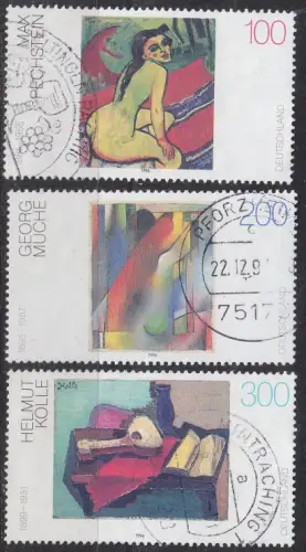 GERMANY BUND [1996] MiNr 1843-45 ( O/used ) Gemälde