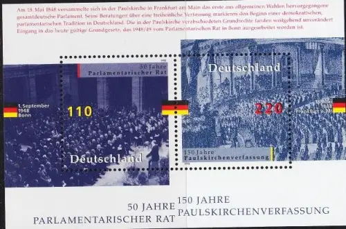 GERMANY BUND [1998] MiNr 1986-87 Block 43 ( **/mnh )