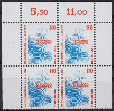 GERMANY BUND [1998] MiNr 2009 4er ( **/mnh ) [01]