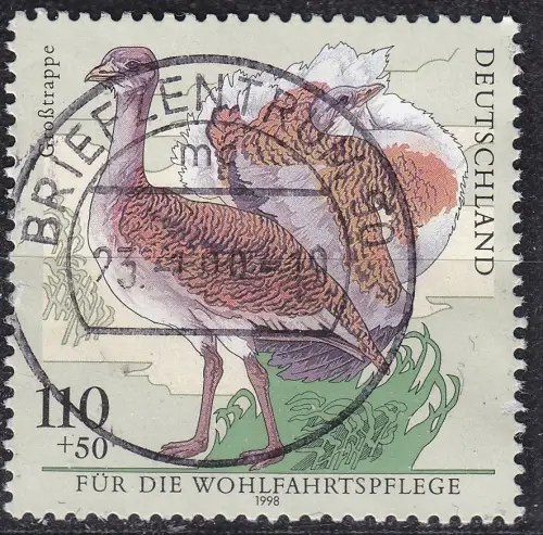GERMANY BUND [1998] MiNr 2016 ( O/used ) Vögel