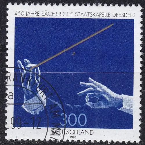 GERMANY BUND [1998] MiNr 2025 ( O/used ) Musik