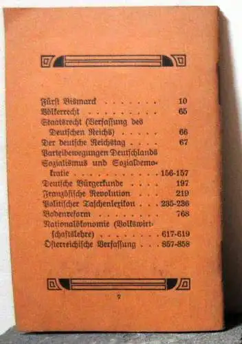 Deutsche Bürgerkunde - Miniatur Bibliothek. 