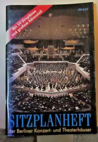 Wolfram Schulze, Hrsg: Sitzplanheft der Berliner Konzert- und Theaterhäuser  September 1994. 