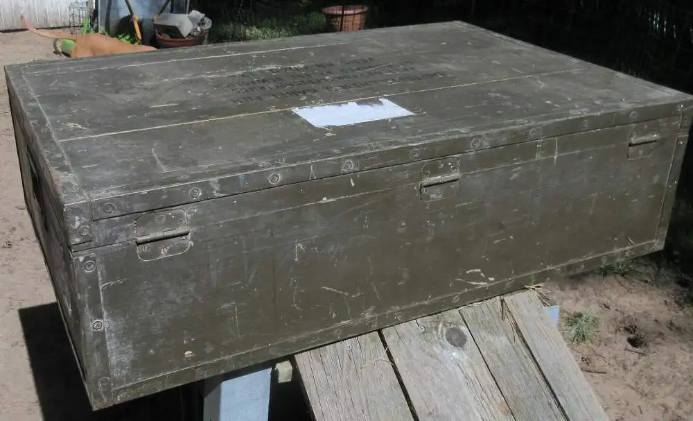  Transportkiste Holzkiste Bundeswehr für Ausbildung  Funksprechbetrieb 60-80er 1