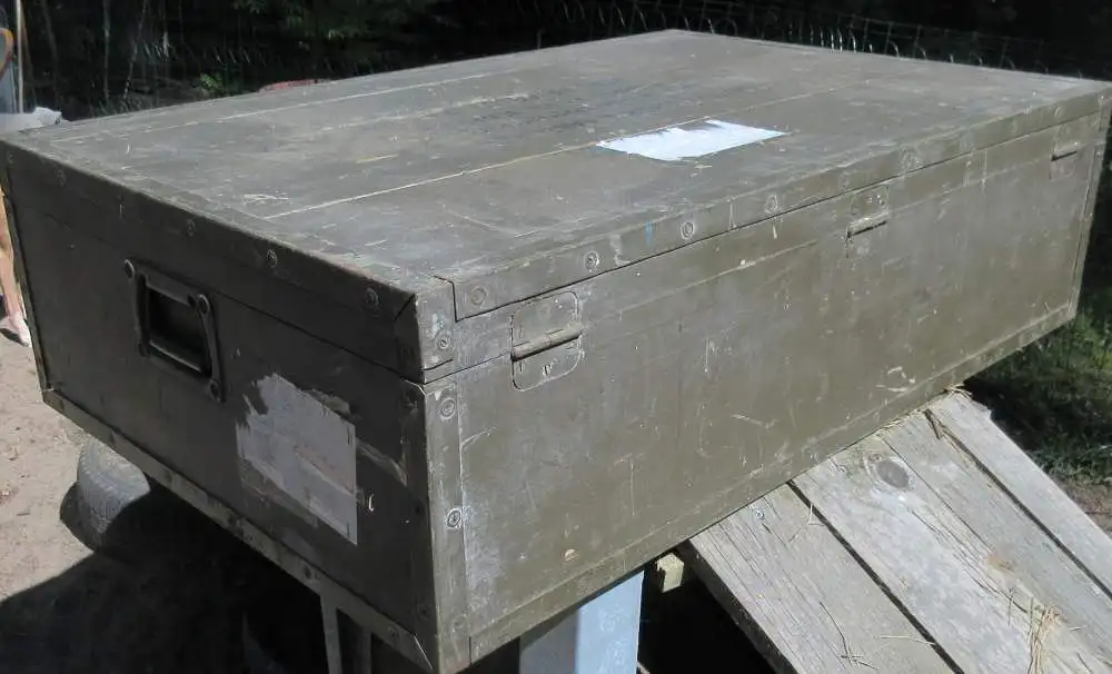  Transportkiste Holzkiste Bundeswehr für Ausbildung  Funksprechbetrieb 60-80er 2
