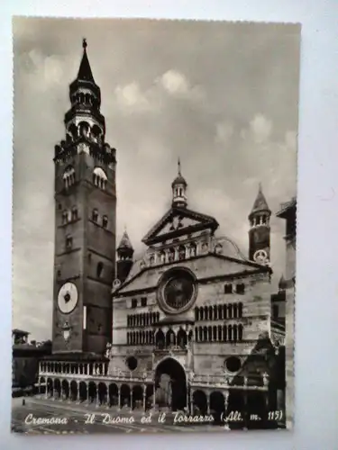 Cremona / Kremun - Dom mit Torrazzo - Kirche Turm - Lombardei Italien (ungelaufen) Ansichtskarte