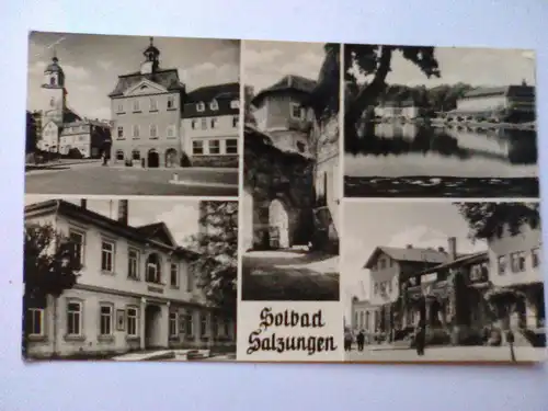 Bad Salzungen - Solbad Salzungen - Mehrbildkarte - Thüringen (gelaufen, aber inzwischen ohne Briefmarke, klebte mal in einem Album) Ansichtskarte
