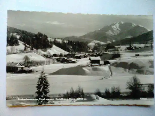 Fieberbrunn in Tirol gegen Spielberg-Horn 2045 m Österreich (gelaufen) Ansichtskarte