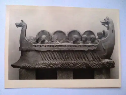 Trier - Rh. Landesmuseum - Röm. Abt. - Moselschiff aus Neumagen (ungelaufen) Postkarte / Ansichtskarte
