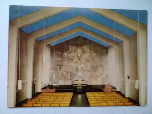 Bad Bocklet Neue Kirche - Altarbild Curt Lessig - Architekt Gustav Heinzmann - Landkreis Bad Kissingen (ungelaufen) Ansichtskarte