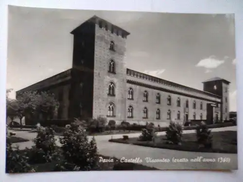 Pavia - Schloss der Visconti - Castello Visconteo (1361) Lombardei Italien (ungelaufen) Ansichtskarte